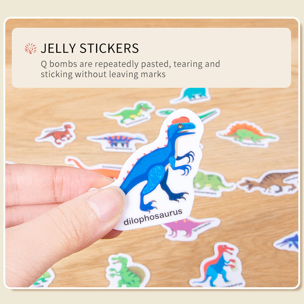 MIKNEKE jelly sticker book traffic theme aids recognition during games