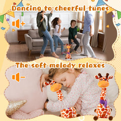 MILEGI giraffe toy with adjustable volume for calm or active play sessions