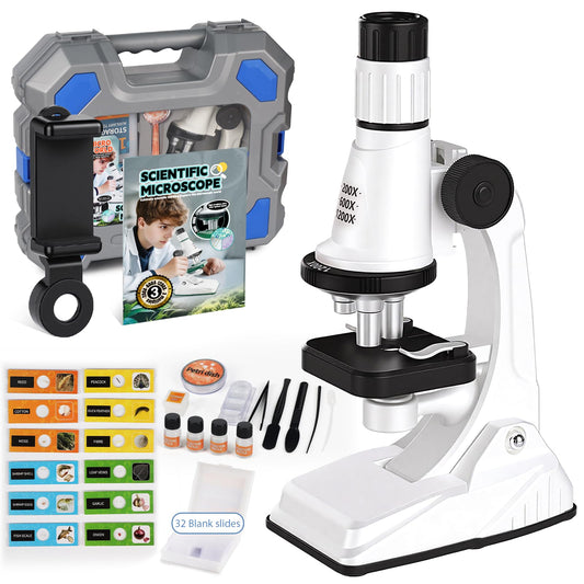 Mileonaim kids microscope kit assembled for curious explorers with a sturdy metal body