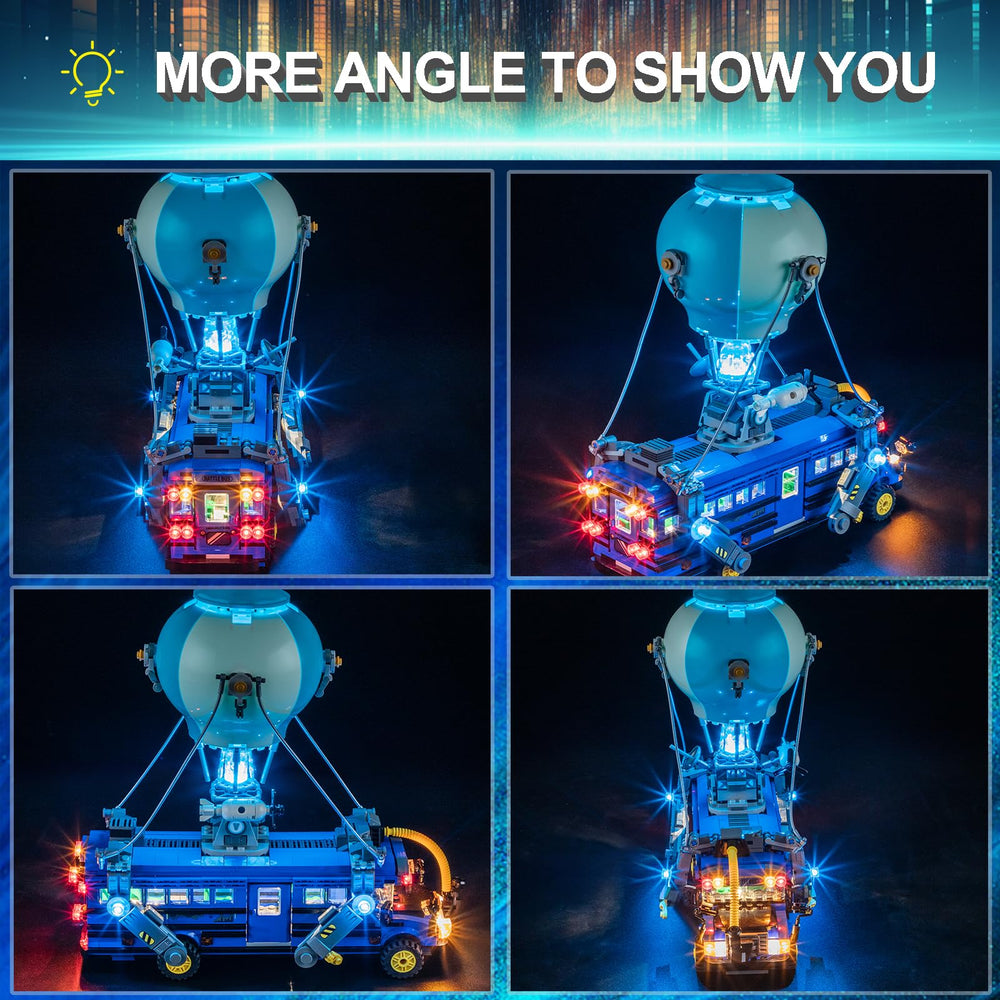 Mililier LED light kit for Lego Battle Bus 77073 — handmade craftsmanship for durable installation.