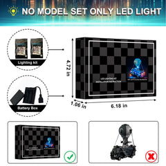 Mililier LED light kit for Lego Battle Bus 77073 — QR-guided installation guide.