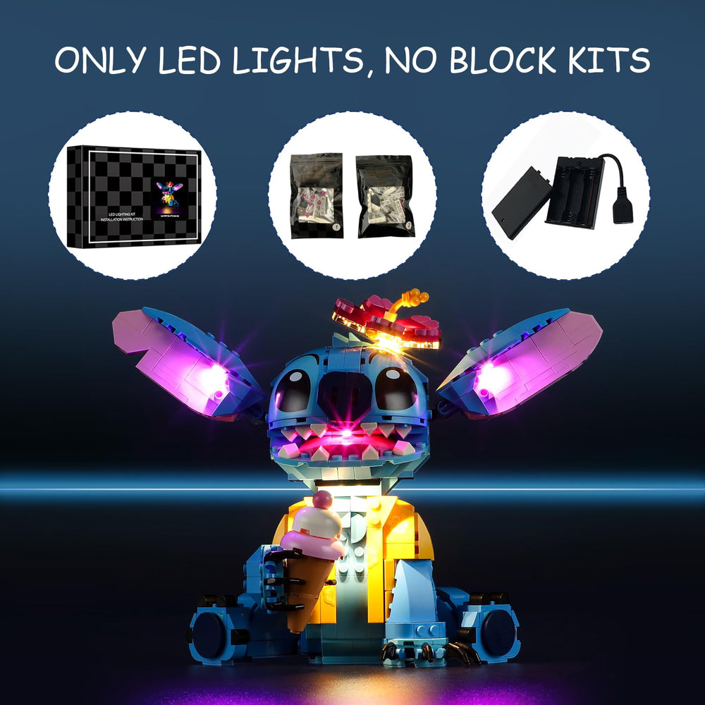 Mililier LED light kit for Lego Stitch set includes safety and after-sales support.