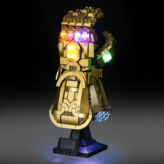 Mililier LED light kit for Lego 76191 Infinity Gauntlet front-lit for a vibrant display