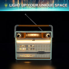 Mililier LED kit for Lego 10334 Retro Radio, side view highlights details.