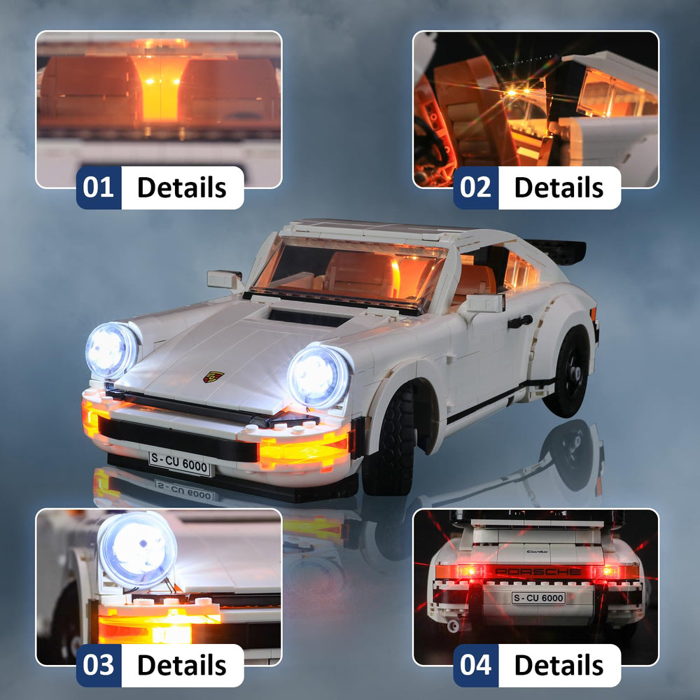 Mililier Porsche 911 LED kit USB power option for easy setup