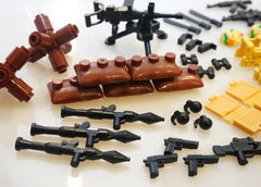 Military Base Army Building Blocks Set color instruction booklet included