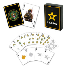 Military Gift Shop Army playing cards front design with bold Army logo