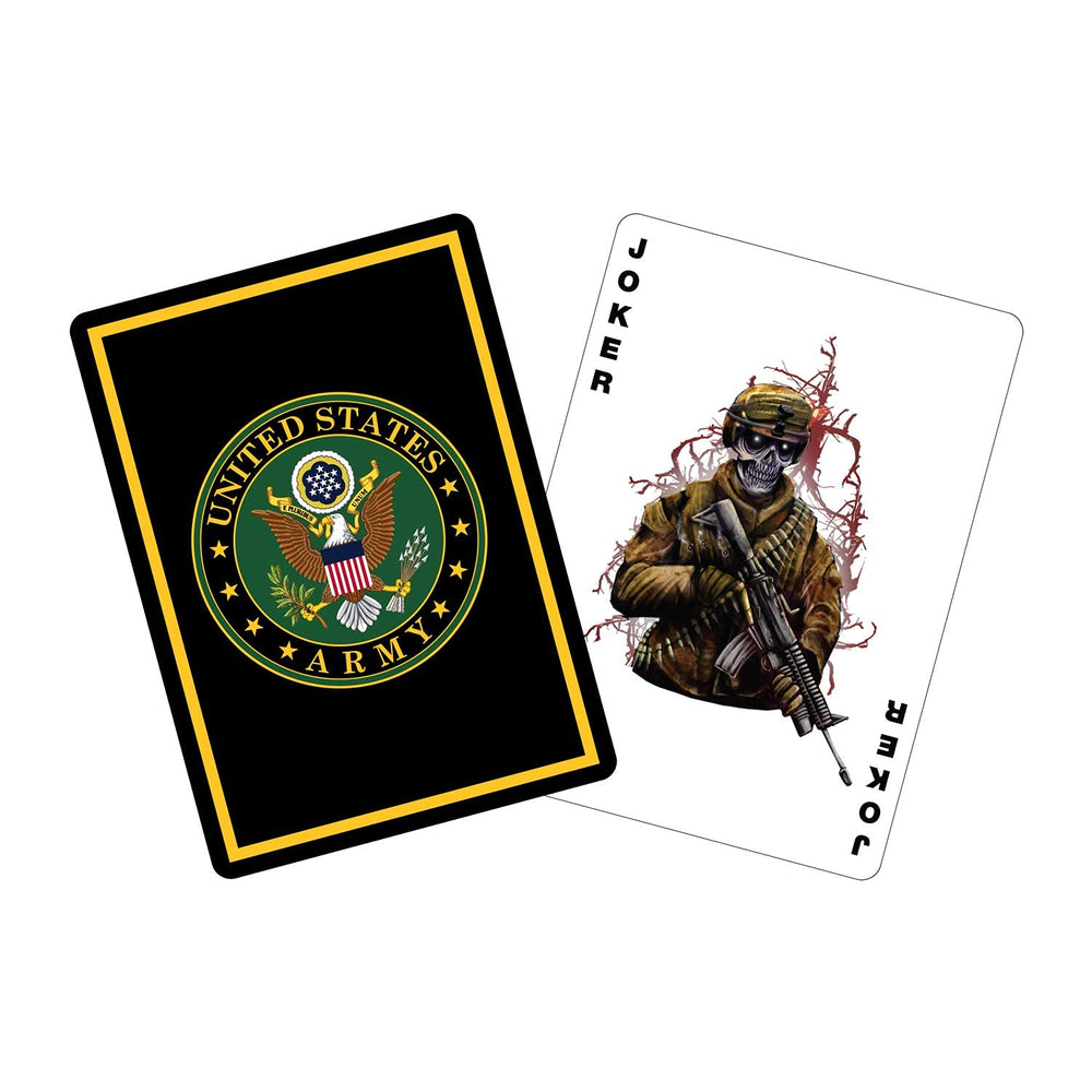 Military Gift Shop Army playing cards tuck box with full color emblem