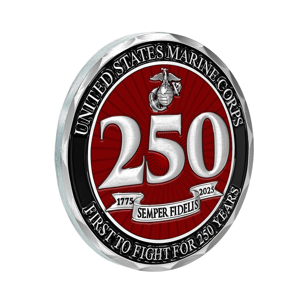 Military Gift Shop USMC 250th design evolution pairs historical and modern figures.