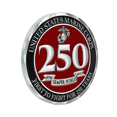 Military Gift Shop USMC 250th design evolution pairs historical and modern figures.