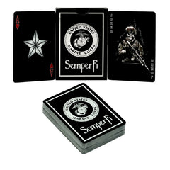 Military Gift Shop USMC playing cards gift-ready packaging option