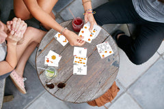 Printed in the USA, USMC playing cards with reliable craftsmanship and team support.