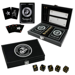 USMC rank insignia on card backs highlights authentic Marine branding