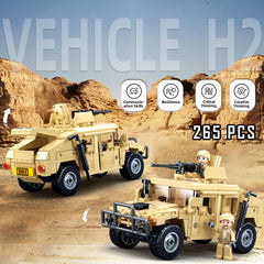 Military Vehicle Set two soldier minifigs enhance storytelling and imagination.