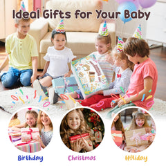 Miljgte cotton storage bag keeps toys organized and portable.