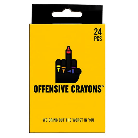 MilkToast Offensive Crayons Original Edition 24-count pack for bold humor and color