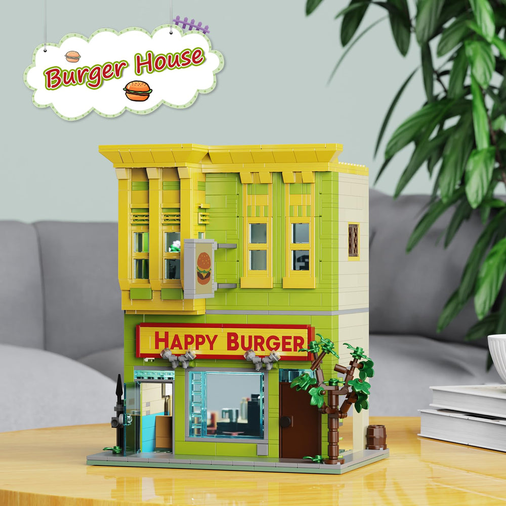 Millionspring Happy Burgers House interior dining area – ideal for creative play.