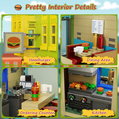Millionspring Happy Burgers House kitchen counter – encourages pretend cooking fun.