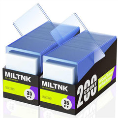 MILTNK 400-pack hard card sleeves protect MTG and PKM cards with durable PVC.