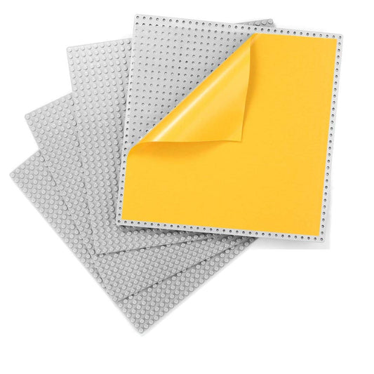 MIMAX peel-and-stick baseplates for quick, mess-free setup on 10x10 play spaces