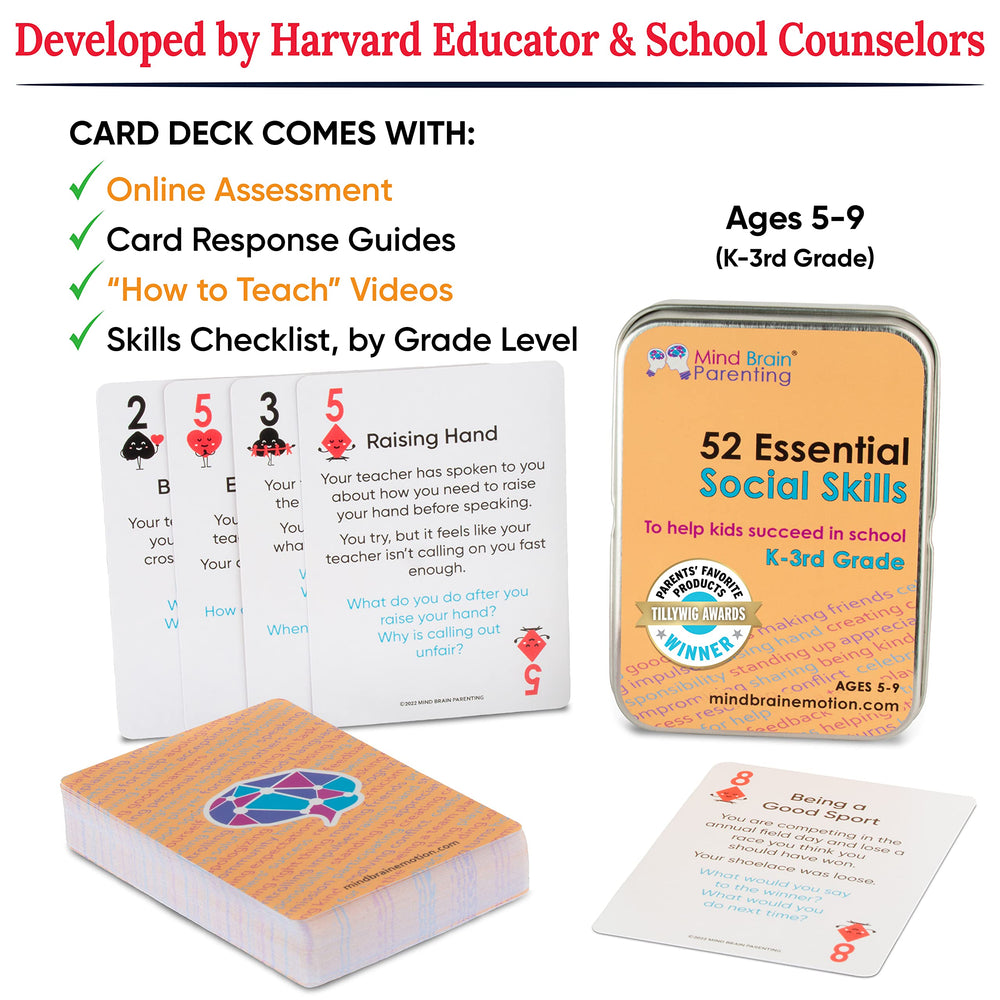Mind Brain Emotion card deck sample to support interactive learning and discussion prompts