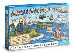 Mind Inventions Mathemagical World Desert Island engages kids in practicing addition and subtraction at home.