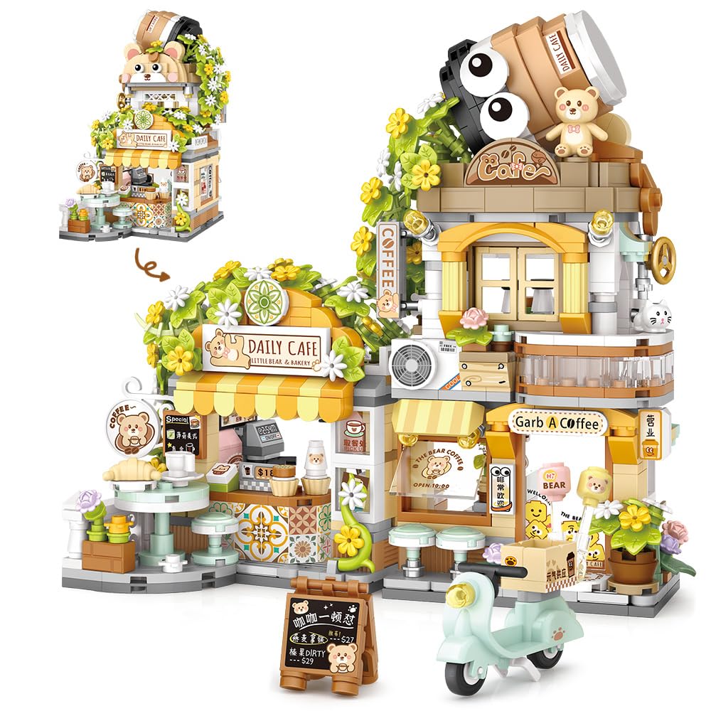 MindBox City Cafe openable coffee shop image encourages collaborative play and spatial imagination.