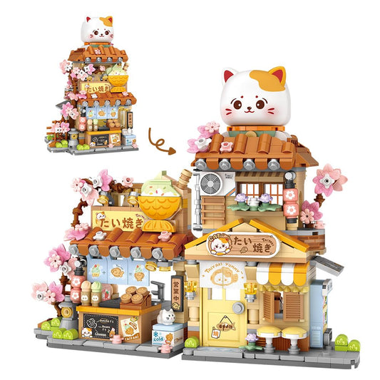MindBox Lucky Cat Building Set front view with vibrant pieces for creative play