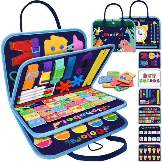 MindPal Busy Board with zippers enhances fine motor skills during play