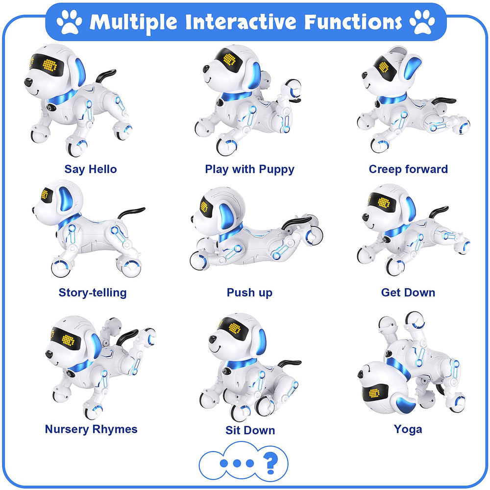 MindPal robot dog singing dancing captures lively performances for imaginative kids.