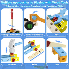 MindPal wooden pliers and hammer for sturdy pretend-building sessions