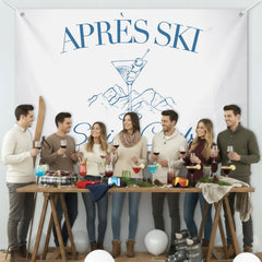 Mindsoft Apres Ski Lightweight Polyester Backdrop folds easily for storage.
