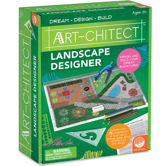 MindWare Art-chitect triangle template for precise landscape planning and creative design.