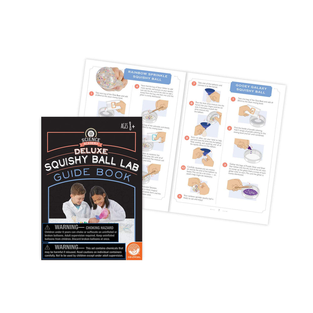 Colorful beads and glitter inside the MindWare kit boost visual appeal
