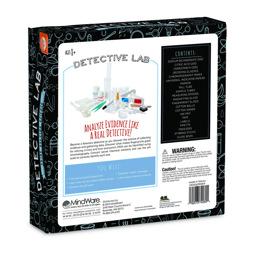 MindWare Detective Lab: age-appropriate activities for ages 8 and up spark problem-solving in a fun setting.