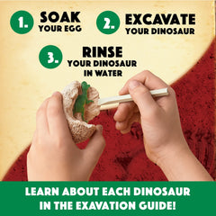MindWare Dig It Up excavation scene; reveal a dinosaur figure with gentle, hands-on effort.