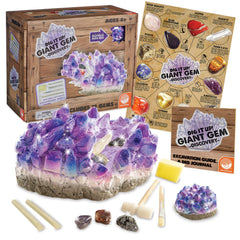MindWare Dig It Up giant gem poster aids learning through gemstone facts.