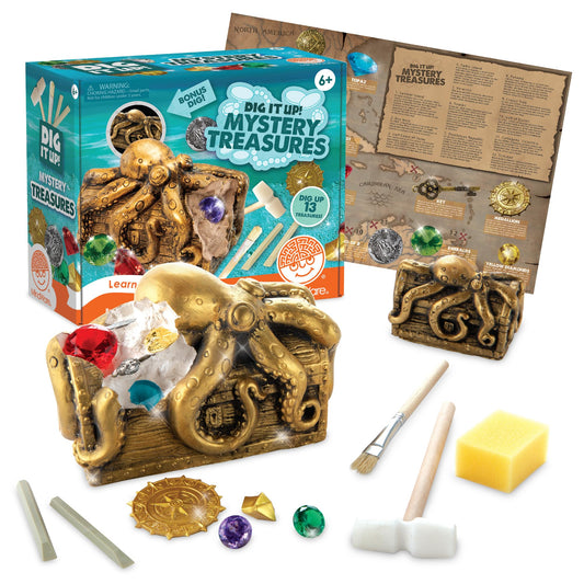 MindWare Dig It Up pirate treasure chest ready for at-home exploration