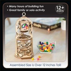 MindWare Gearjits crank-handle assembly highlights turning action powering marble travel