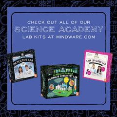 MindWare relaxation jar and stackable components promote mindful play and tactile engagement.