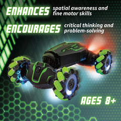 MindWare Hyper Stunt Drifter rear view highlights 4WD stability on varied terrain