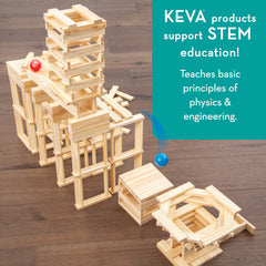 MindWare KEVA Contraptions building boards illustrating creative construction possibilities.