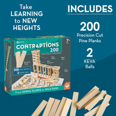 MindWare KEVA Contraptions interchangeable planks enable expandable play with Kapla systems.