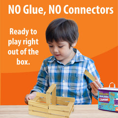 MindWare KEVA Junior 3D structures encourage imaginative construction.