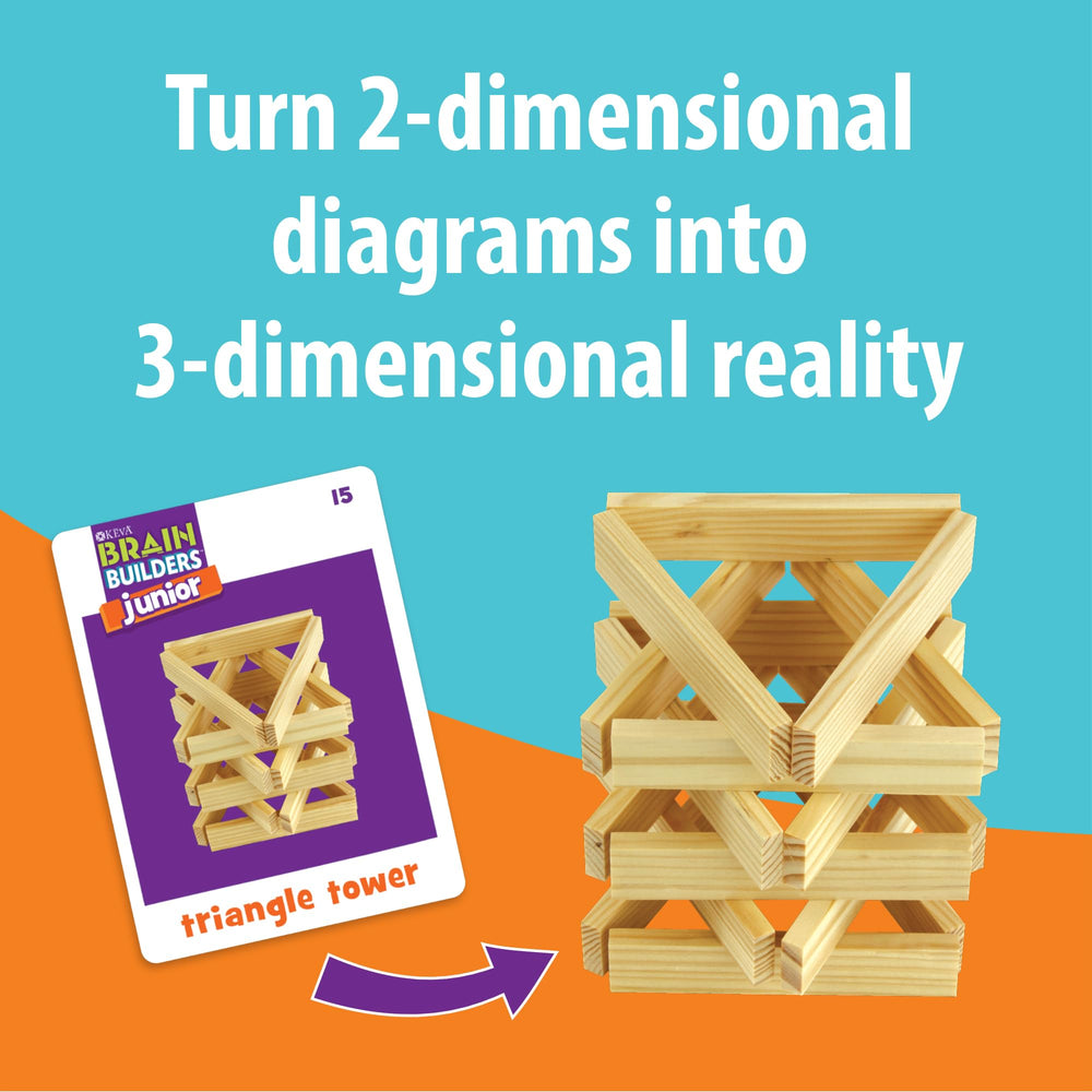 MindWare KEVA Junior planks 20 provide durable blocks for versatile constructions.