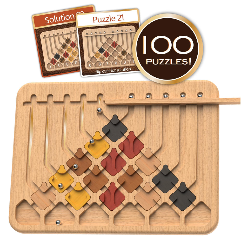 MindWare Marble Circuit Deluxe tiles move in multiple directions to sharpen strategies.