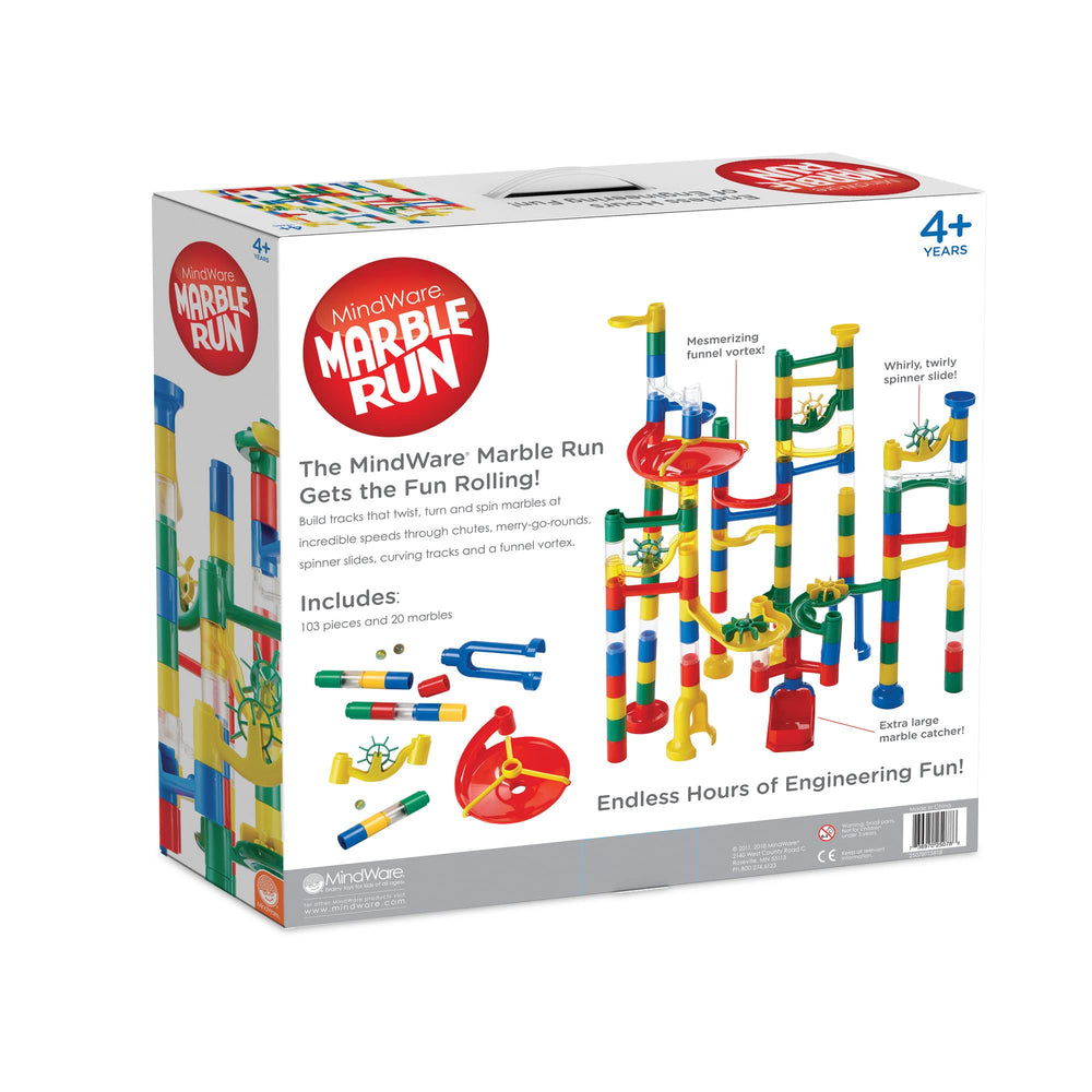 MindWare marble run stem-learning-play emphasizes problem-solving through modular construction