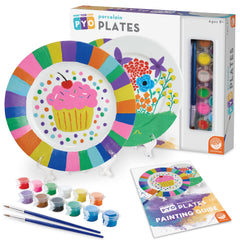 MindWare Paint Your Own Porcelain Plates kit with two plates and paints