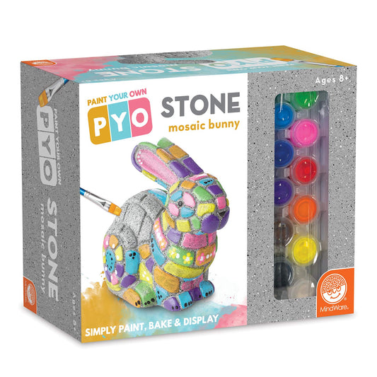 MindWare Paint Your Own Stone Bunny painting for outdoor garden display