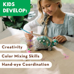 MindWare color planning template helps plan your turtle artwork before painting